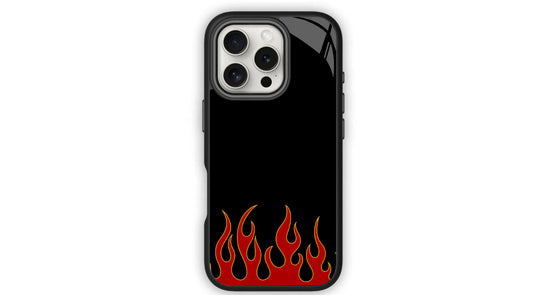 Fiery Red Flames Phone Case – Hot Rod Aesthetic Design