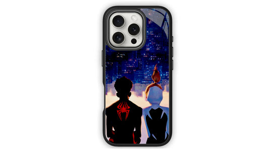 Spider-Verse Cityscape Phone Case – Animated Movie Fan Art