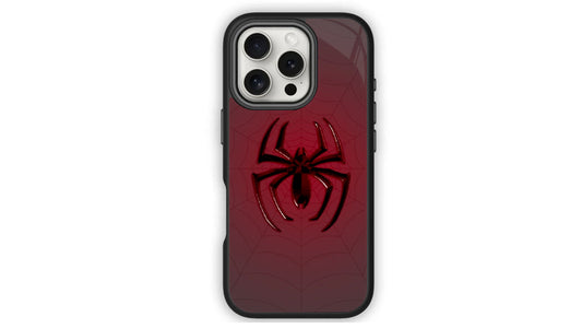 🕷️Red Ombre Spider Symbol Phone Case – Heroic Design