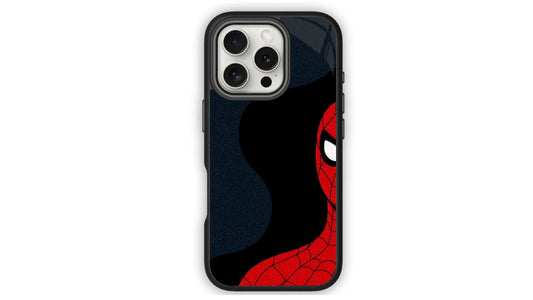 🔴🔵 Peeking Superhero Phone Case – Comic Book Inspired Design