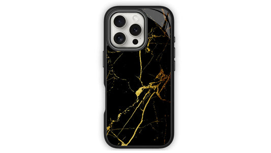 Luxurious Black Gold Marble Phone Case – Elegant Abstract Design