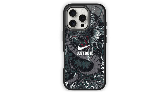Nike "Just Do It" Dragon Art Phone Case - Mythical Beast Sneaker Aesthetic