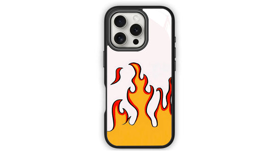 Classic Orange Flames Phone Case – Hot Rod Racing Style