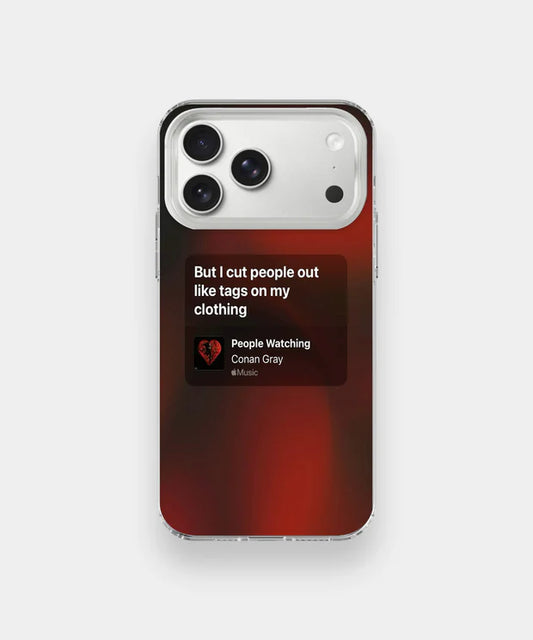 People Watching Lyrics Phone Case – Aesthetic Music Album Quote Cover