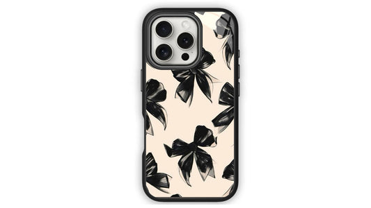 Elegant Black Bows Pattern Phone Case β Chic & Aesthetic Design