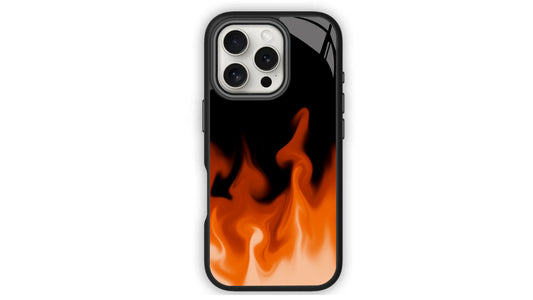 Blazing Flame Aesthetic Phone Case – Fire Print for Baddie & Y2K Style