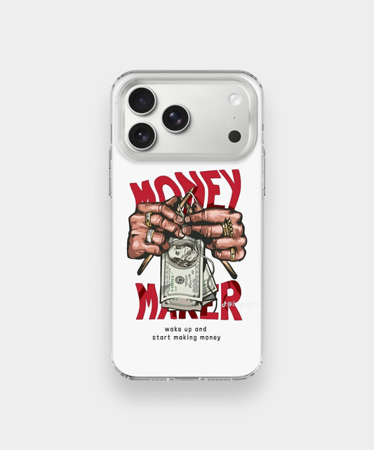Money Maker Aesthetic Phone Case – Hustle Motivation Cash Graphic Y2K Cover