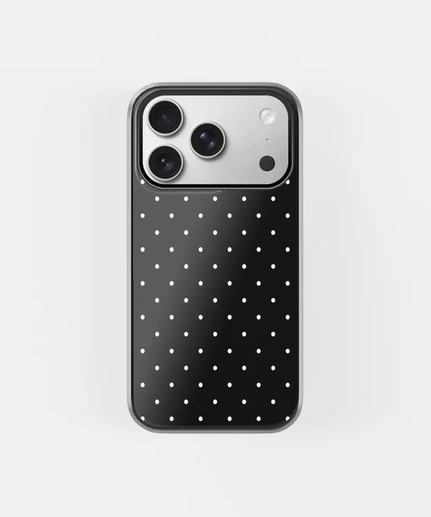 Black Polka Dot Phone Case β Minimal Aesthetic Cute Pattern Cover