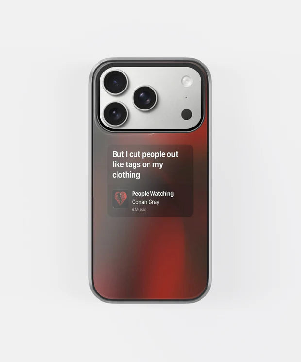 People Watching Lyrics Phone Case – Aesthetic Music Album Quote Cover