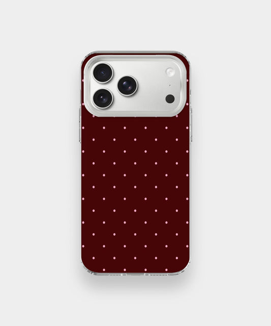 Red Polka Dot Aesthetic Phone Case – Minimal Cute Pattern Y2K Stylish Cover
