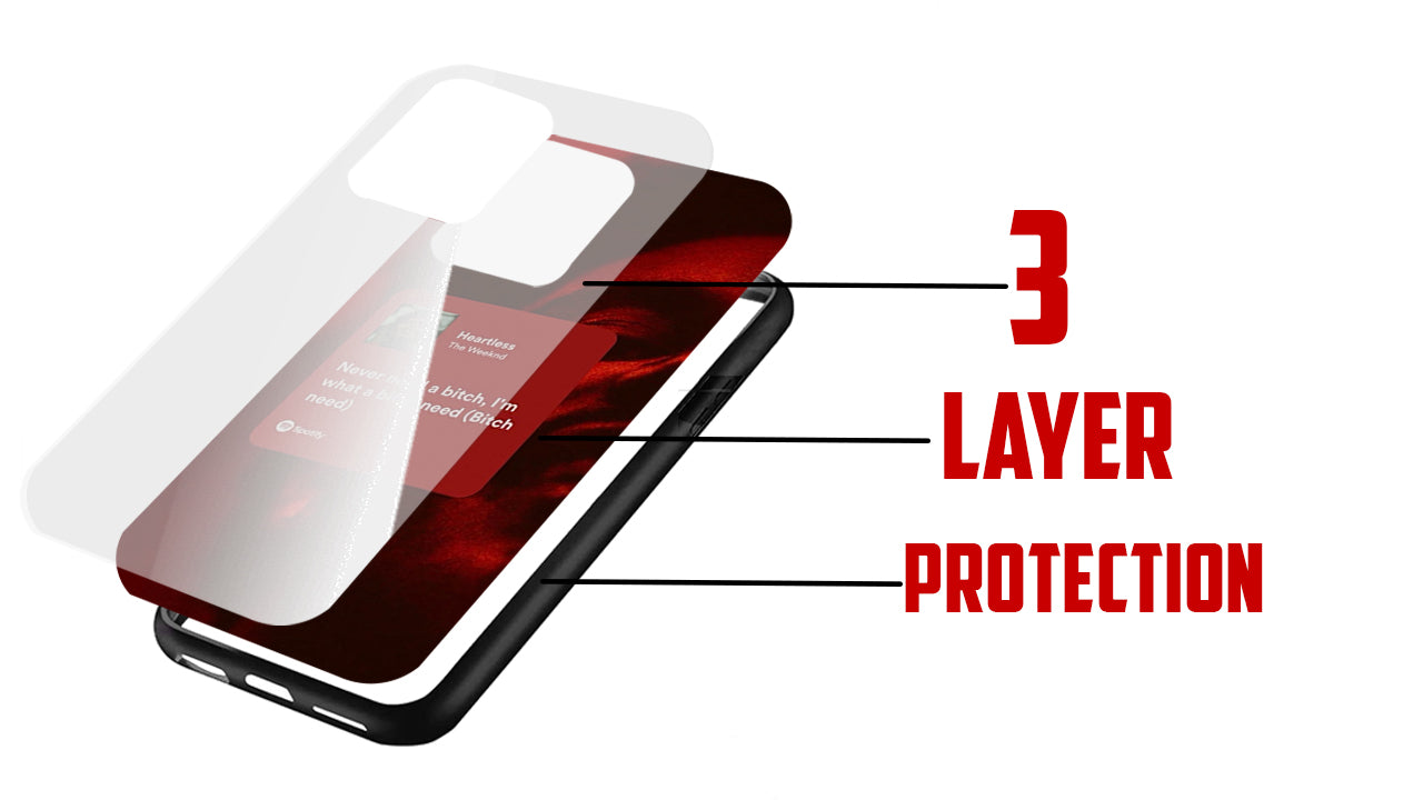 Heartless The Weeknd Lyrics Phone Case β Red Music Aesthetic Design