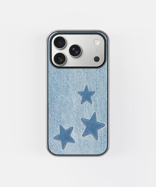 Blue Denim Star Y2K Phone Case | Cute Aesthetic Cover