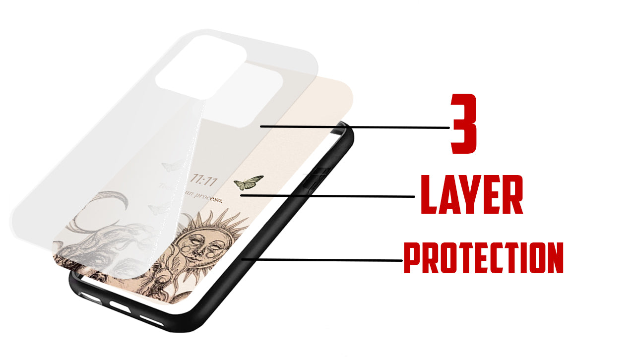 11:11 Celestial Aesthetic Phone Case – Butterfly & Affirmation Art