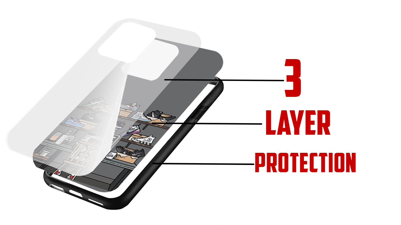 Sneaker Lover's Dream Phone Case β Sneaker Collection Shelf Design