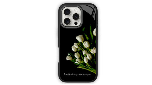 Romantic White Tulip Bouquet Phone Case β "I Will Always Choose You"