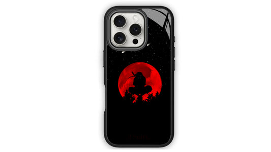 Red Moon "It Hurts" Silhouette Anime Phone Case – Dark Aesthetic Design