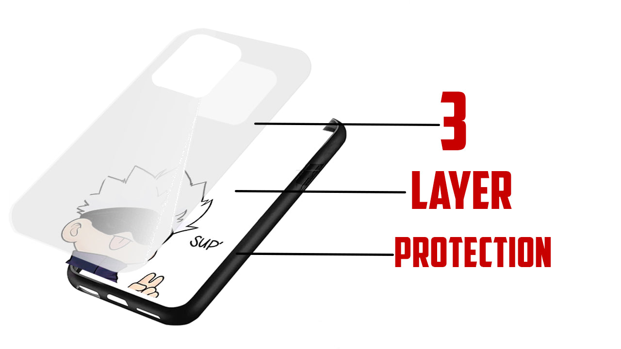 Gojo Satoru Chibi Phone Case β Jujutsu Kaisen Anime Fan Art