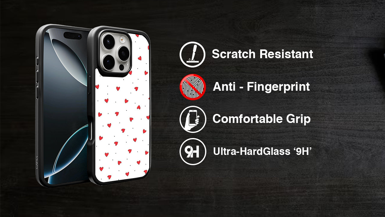 Cute Red Hearts Pattern Phone Case – Sweet & Aesthetic Love Design