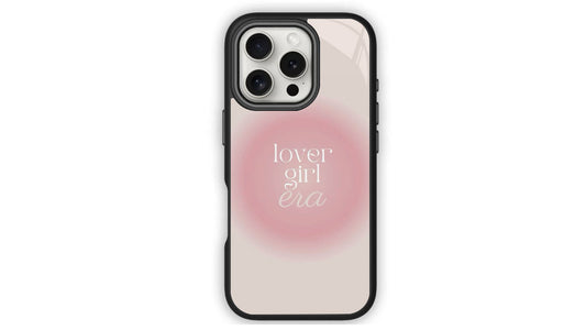 Lover Girl Era Aesthetic Phone Case – Gradient Pink & Beige Style