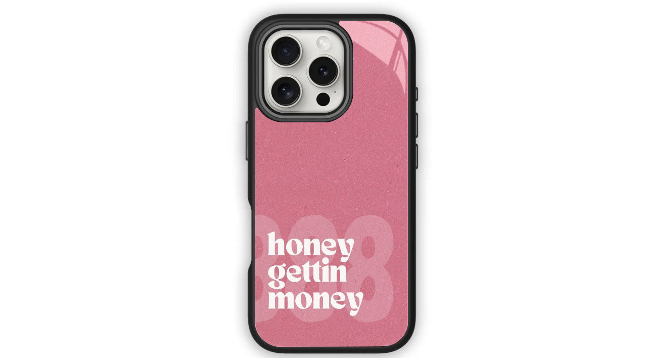"Honey Gettin Money" Aesthetic Quote Phone Case – Pink Positive Vibes