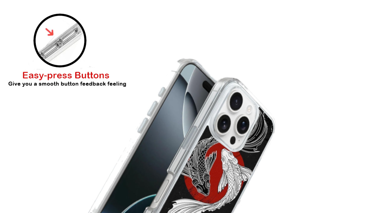 Yin Yang Koi Fish Art Phone Case – Aesthetic Japanese Design