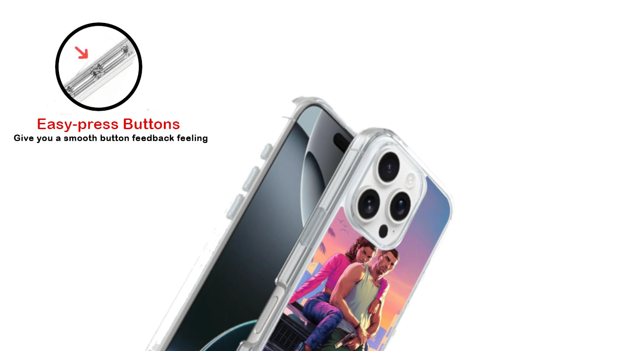 Vice City Sunset Couple Phone Case – Retro Aesthetic Vibes