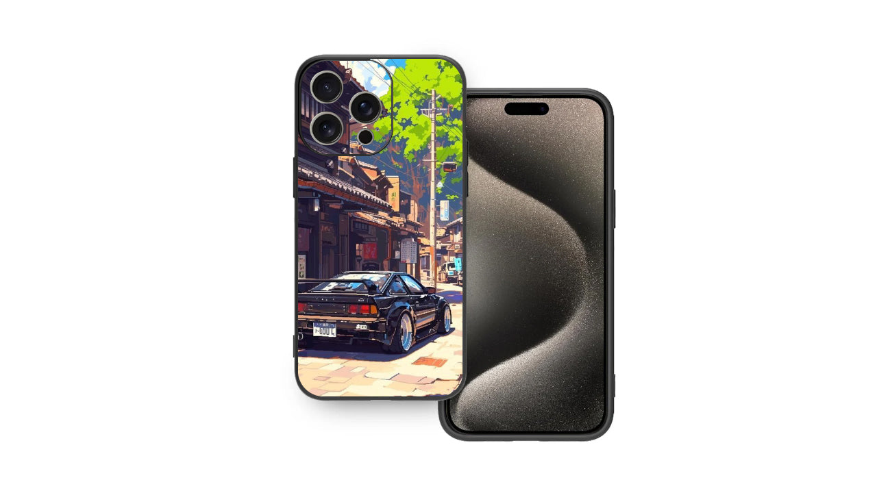 JDM Sports Car Japanese Street Phone Case – Retro Aesthetic Tuner