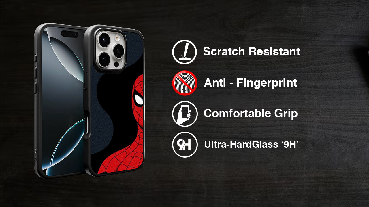 🔴🔵 Peeking Superhero Phone Case – Comic Book Inspired Design