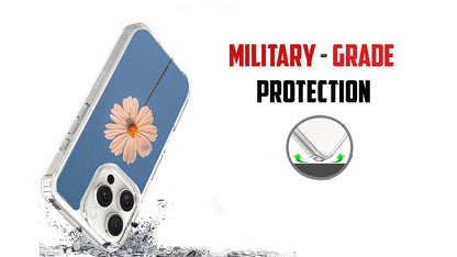 Minimalist White Flower Phone Case – Aesthetic Floral Sky Design