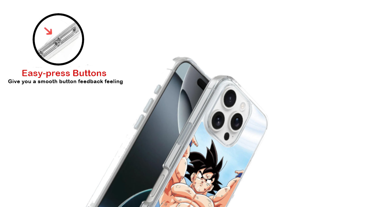 Goku Spirit Bomb Anime Phone Case – Dragon Ball Z Power Up Design