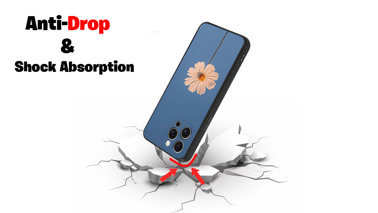 Minimalist White Flower Phone Case – Aesthetic Floral Sky Design