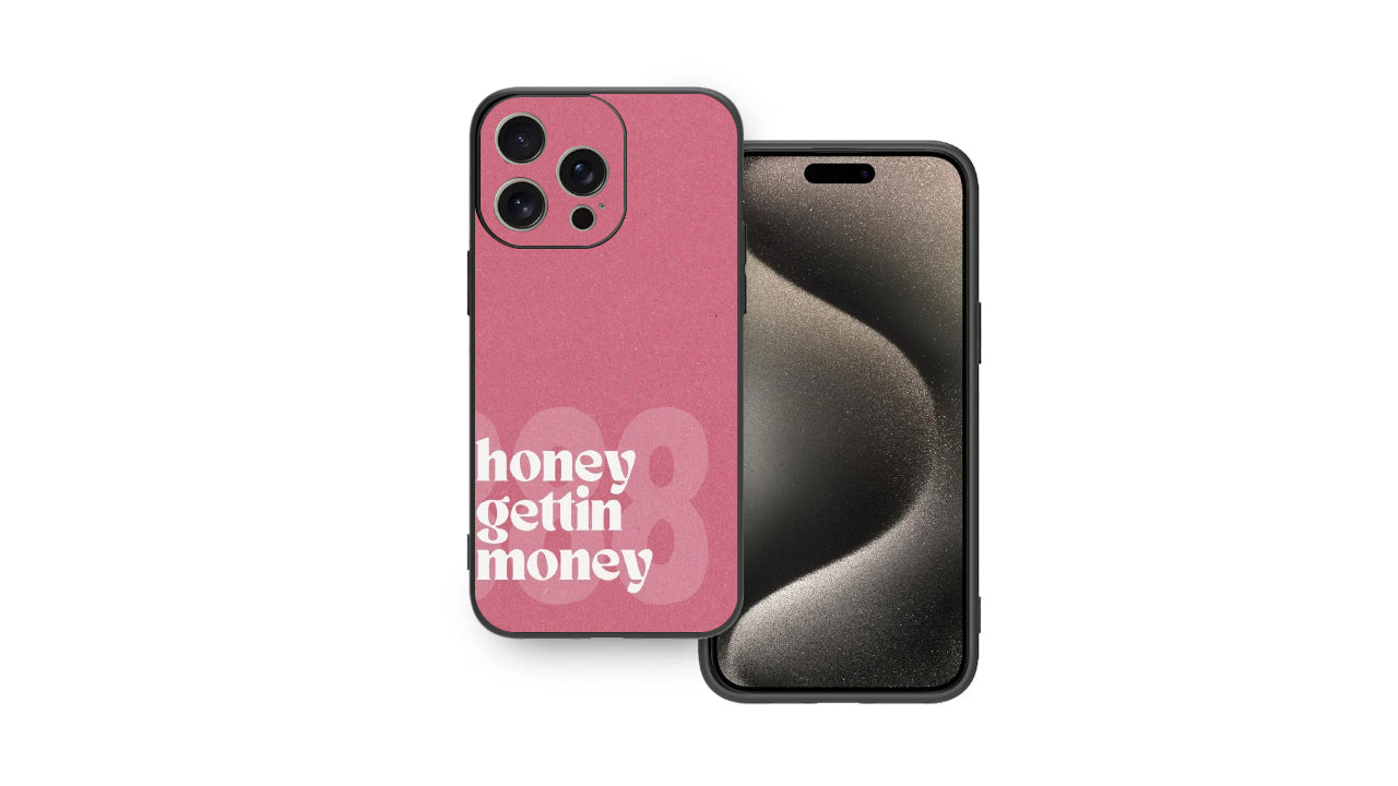 "Honey Gettin Money" Aesthetic Quote Phone Case – Pink Positive Vibes