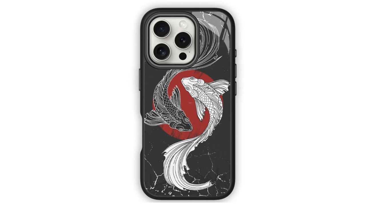 Yin Yang Koi Fish Art Phone Case – Aesthetic Japanese Design