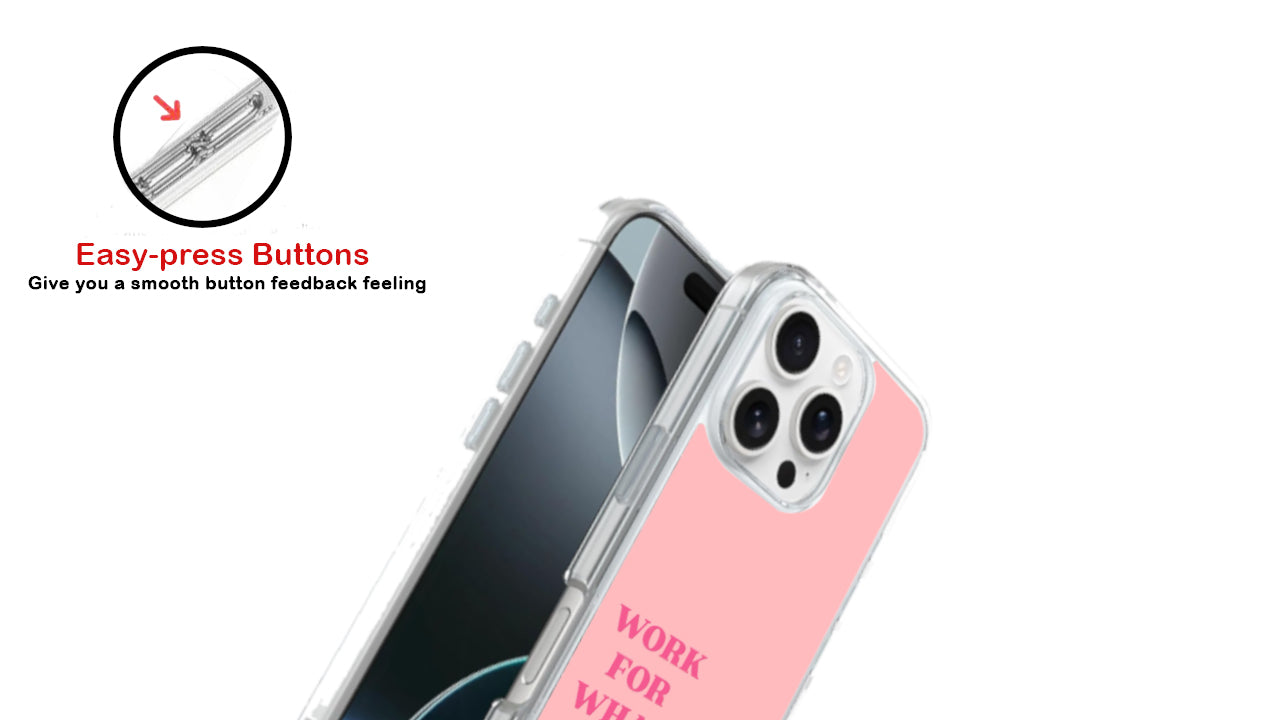 Work For What You Want_Motivational Pink Phone Case – Power & Purpose