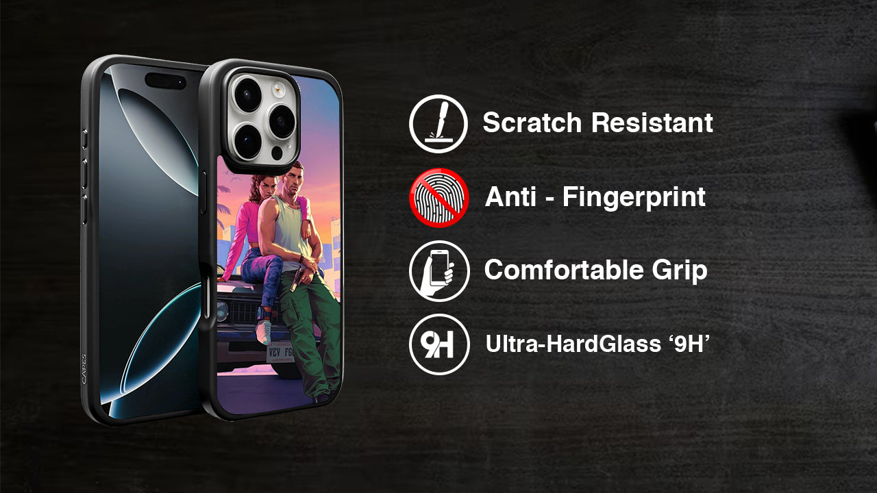 Vice City Sunset Couple Phone Case – Retro Aesthetic Vibes