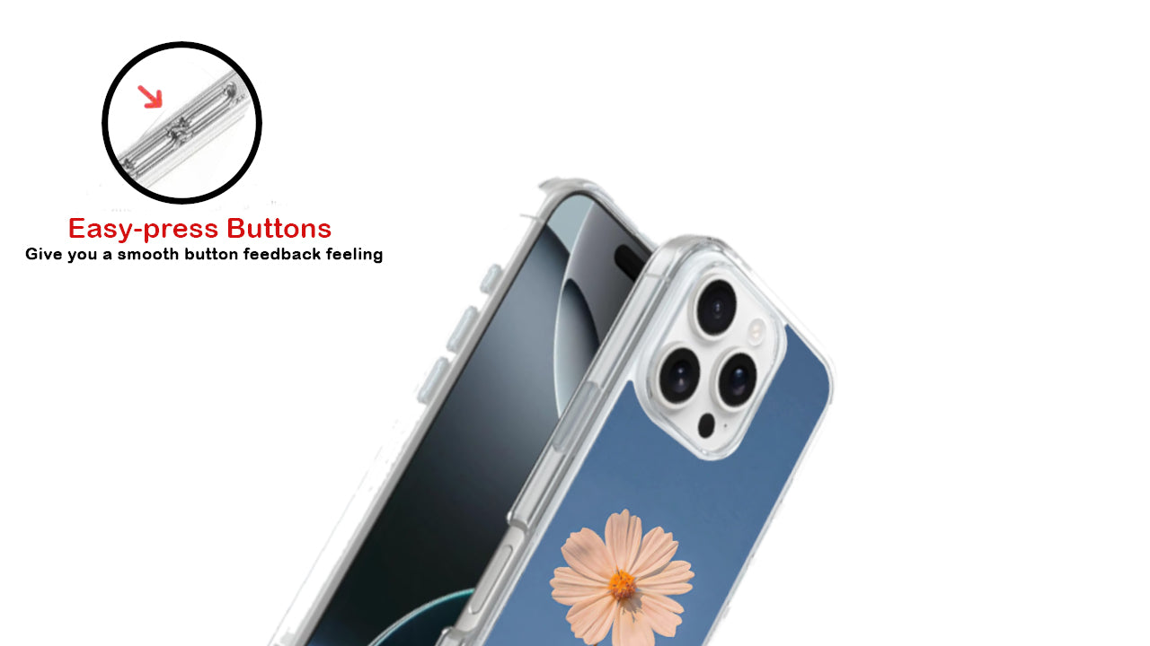 Minimalist White Flower Phone Case – Aesthetic Floral Sky Design