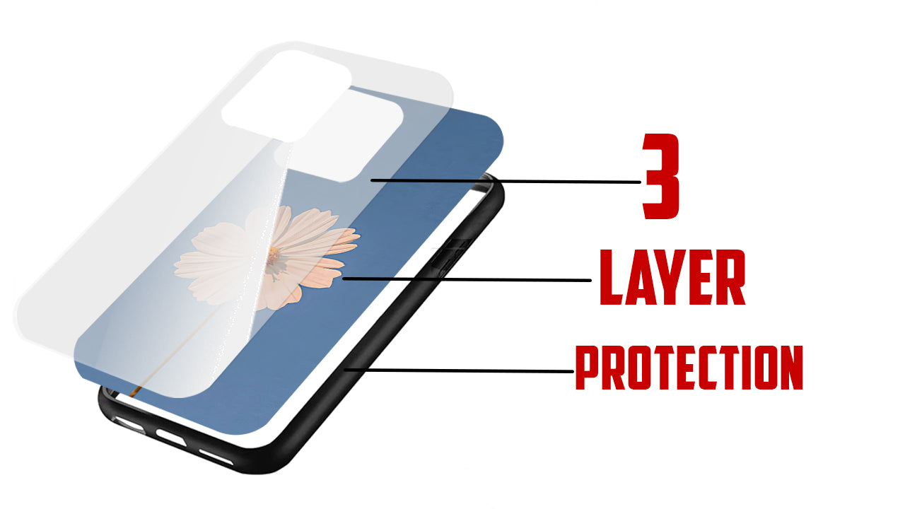 Minimalist White Flower Phone Case – Aesthetic Floral Sky Design