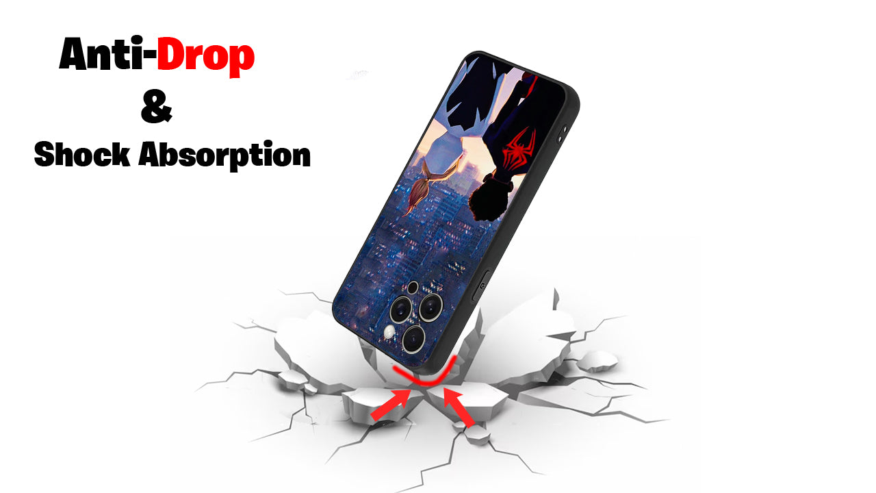 Spider-Verse Cityscape Phone Case – Animated Movie Fan Art