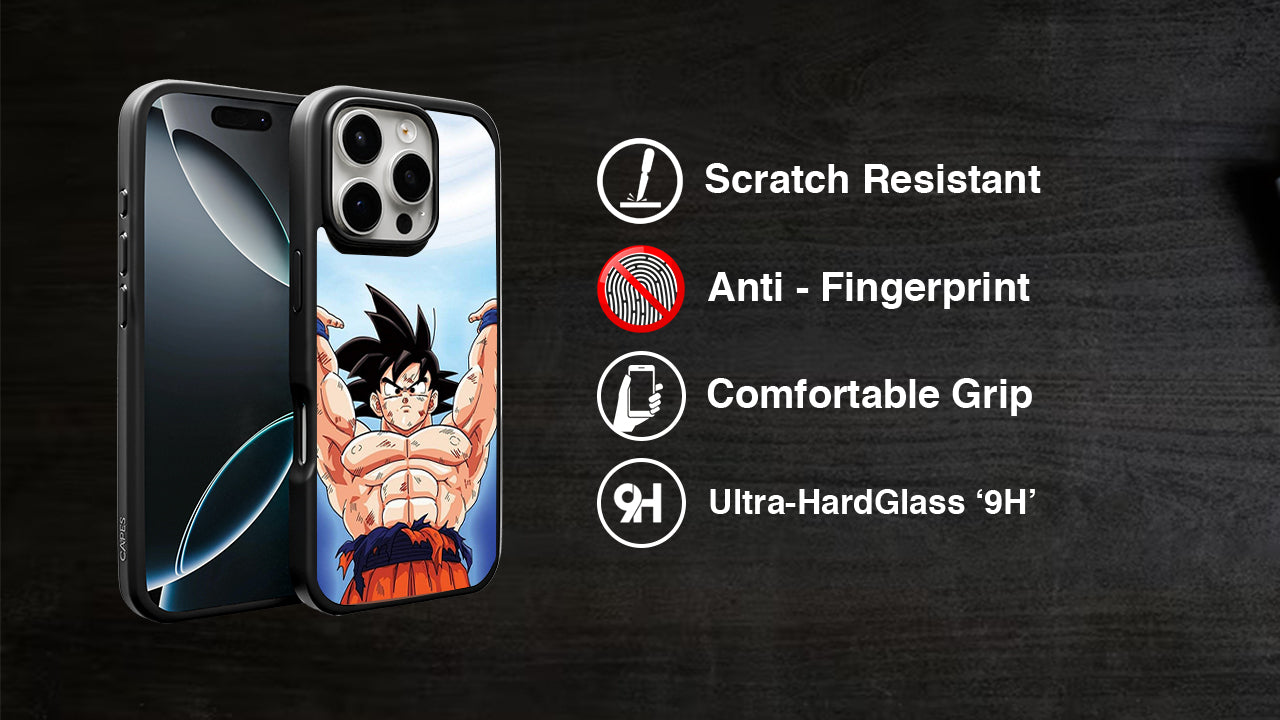 Goku Spirit Bomb Anime Phone Case – Dragon Ball Z Power Up Design