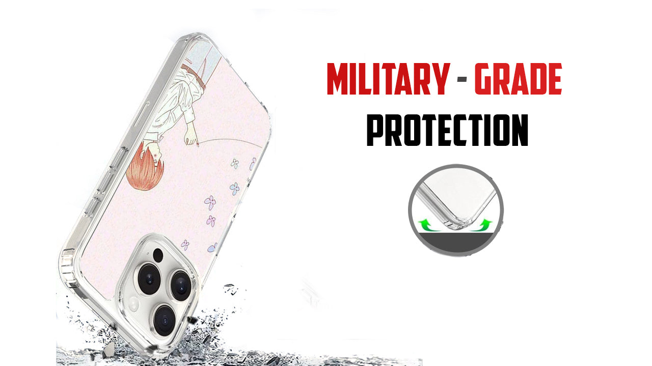 Red String of Fate Butterfly Phone Case – Soft Anime Aesthetic Boy Art