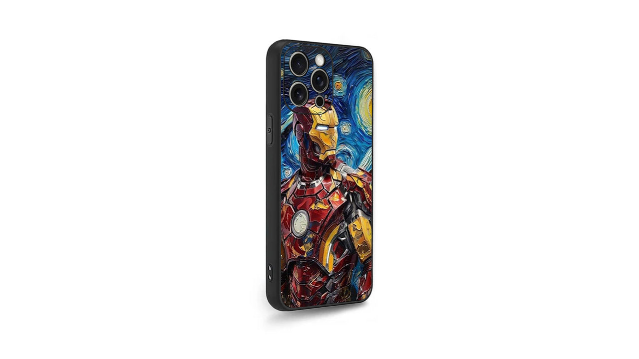 Iron Man Starry Night Phone Case – Marvel Superhero Art