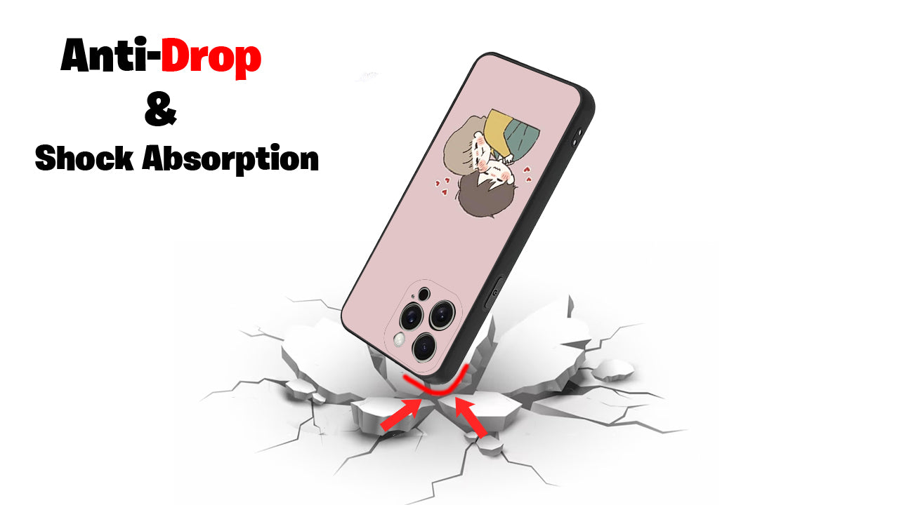 Blush Love Couple Cartoon Phone Case – Cute Aesthetic for Couples