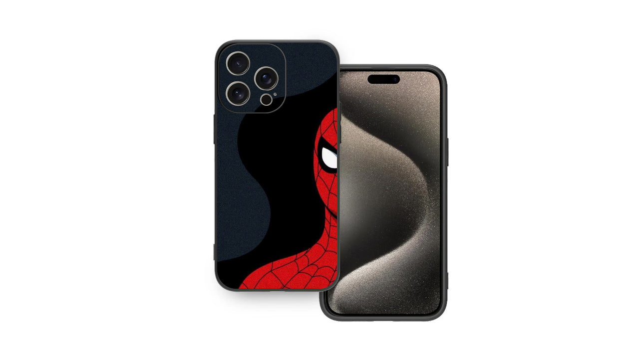 🔴🔵 Peeking Superhero Phone Case – Comic Book Inspired Design