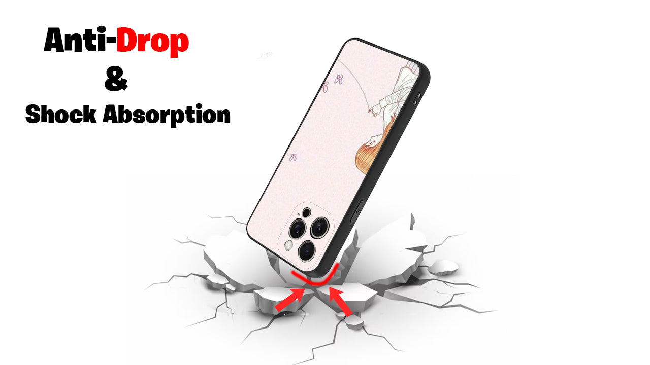 ed String of Fate Anime Phone Case – Pastel Aesthetic Girl & Butterflies