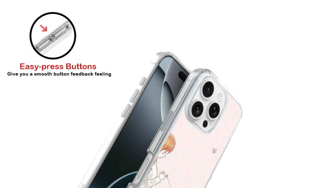 ed String of Fate Anime Phone Case – Pastel Aesthetic Girl & Butterflies