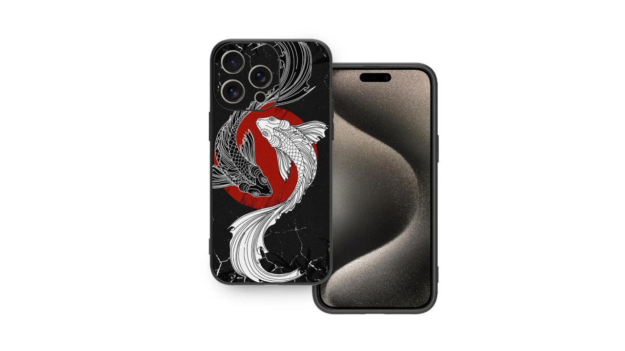 Yin Yang Koi Fish Art Phone Case – Aesthetic Japanese Design