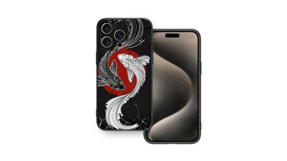 Yin Yang Koi Fish Art Phone Case – Aesthetic Japanese Design