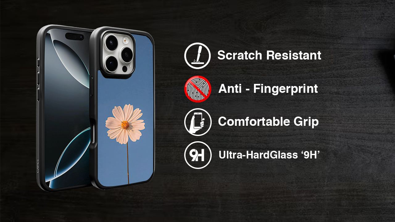 Minimalist White Flower Phone Case – Aesthetic Floral Sky Design