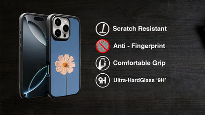 Minimalist White Flower Phone Case – Aesthetic Floral Sky Design