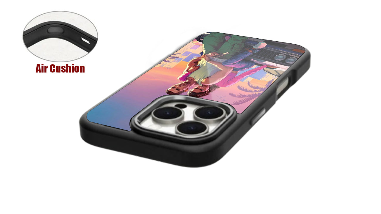 Vice City Sunset Couple Phone Case – Retro Aesthetic Vibes